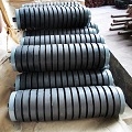 Steel impact rubber disc idler conveyor roller