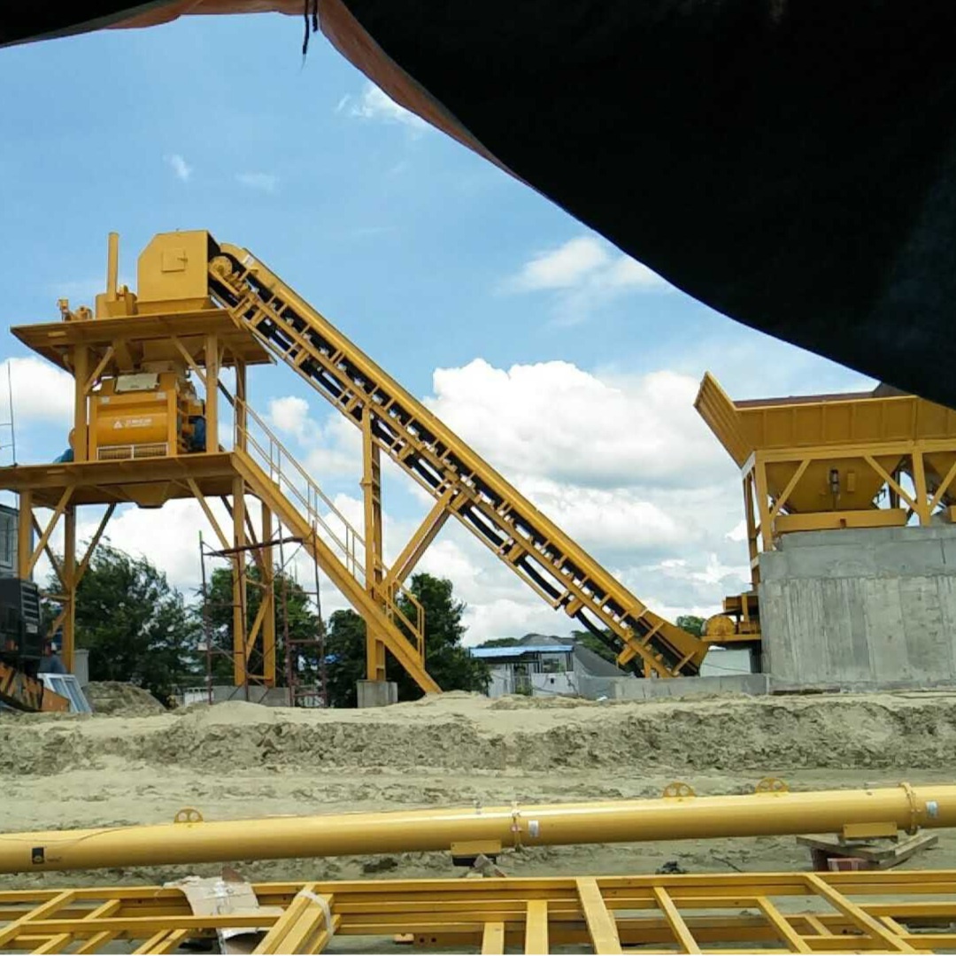 60m3 Batching Plant Unloading on Job Site 1