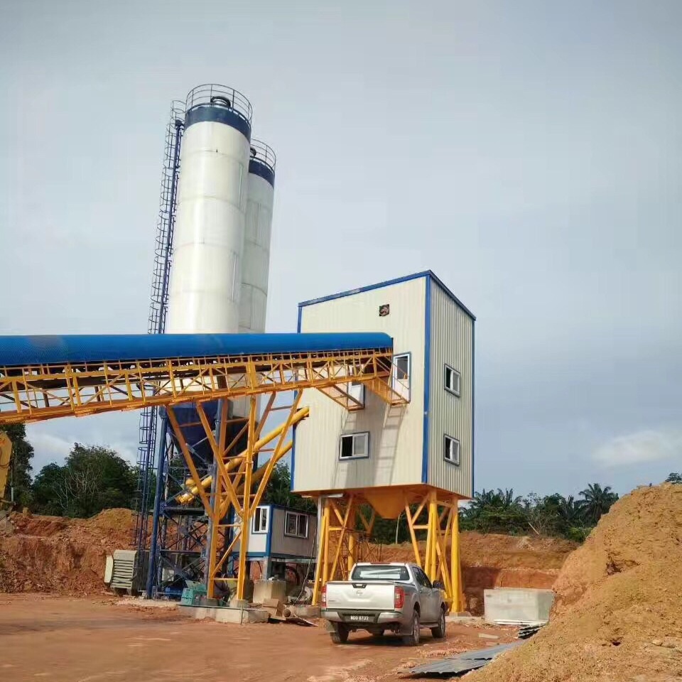 HZS120 ready mix concrete plant in Philippines