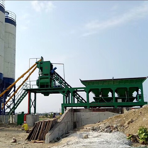 YHZS50 mobile batching plant in Indonesia