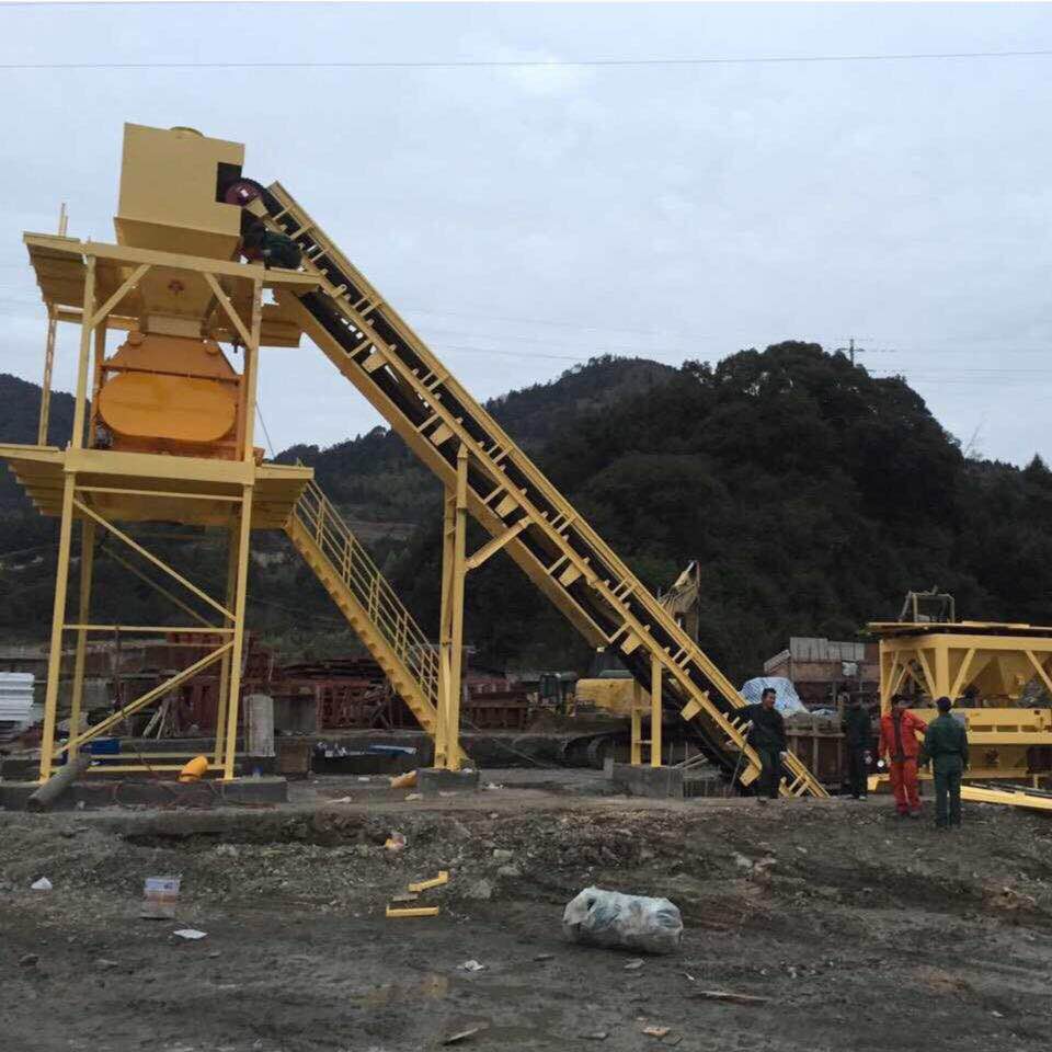 90m3/hr batching plant under installation in VIET NAM